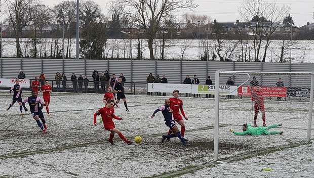 Dulwich Hamlet thump 3 past Worthing in snow-bound exile, Sunday 18th March 2018