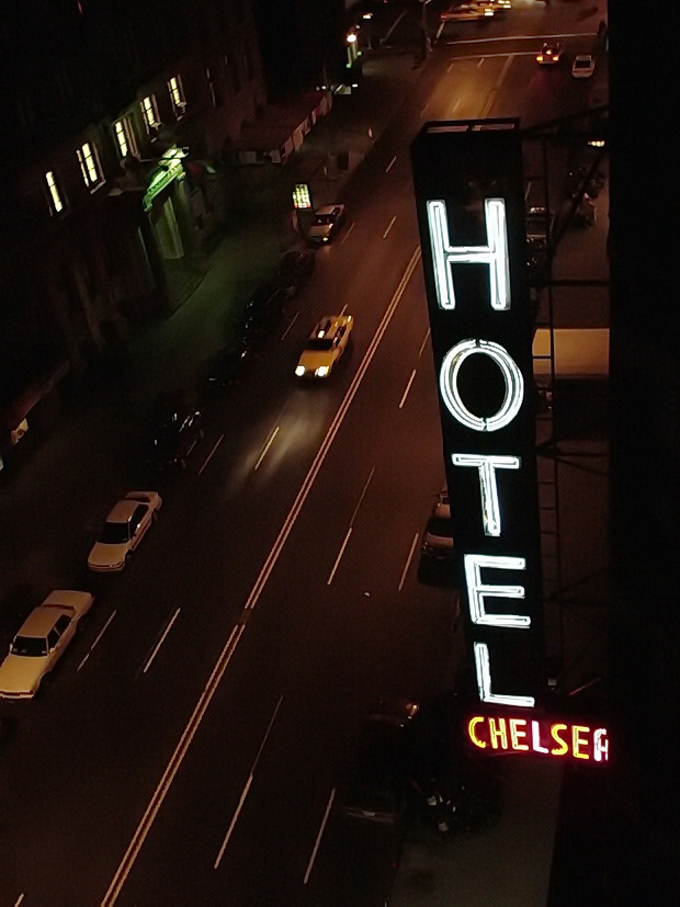 New York 20 Years Ago: Street scenes, Chelsea Hotel, Twin Towers, neon, snow and rain, January 2000