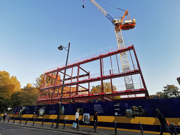 In photos: the building of the new Brixton House Theatre on Coldharbour Lane, Sept 2019-April 2020