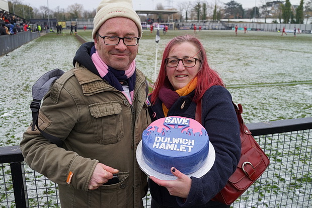 Dulwich Hamlet thump 3 past Worthing in snow-bound exile, Sunday 18th March 2018