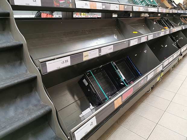 In photos: Sainsbury's Brixton Superstore picked clean by panic buying vultures, 18th March 2020