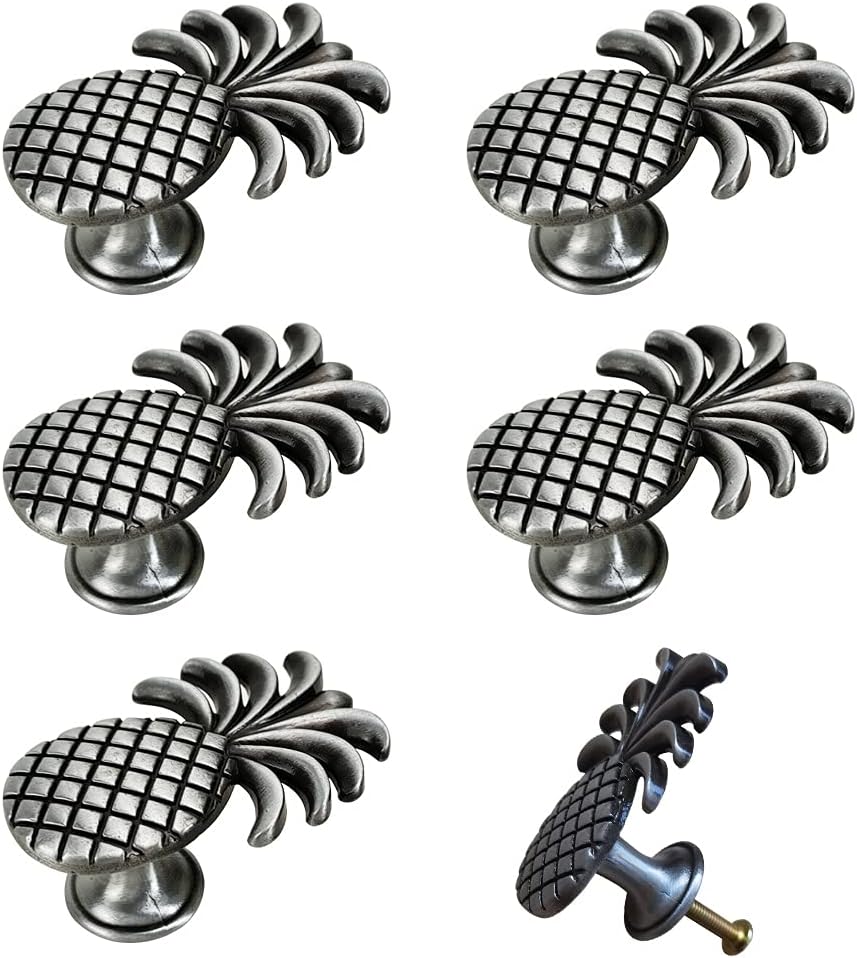 metal cabinet knobs shaped like pineapples
