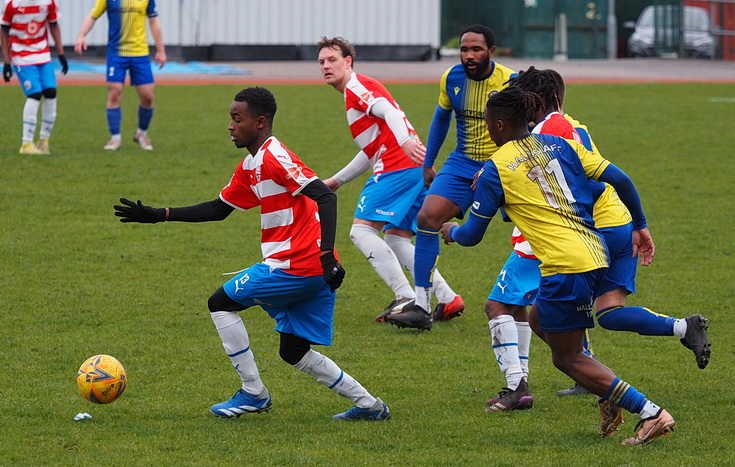 In photos: Peckham Town lose 1-4 to high flying Halls AFC, Sat 16th March, 2024