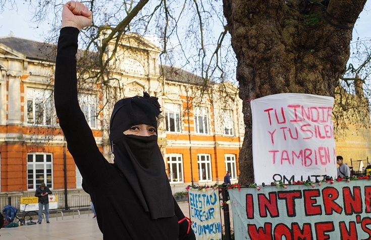 In photos: Women's Strike 2021 in Windrush Square, Brixton