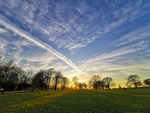 Brockwell Park photo feature: dramatic skies and a striking sunset , March 2020