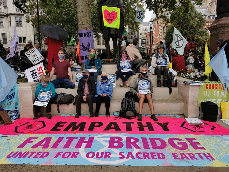 In photos: Extinction Rebellion in Trafalgar Square, London, 2nd September 2020