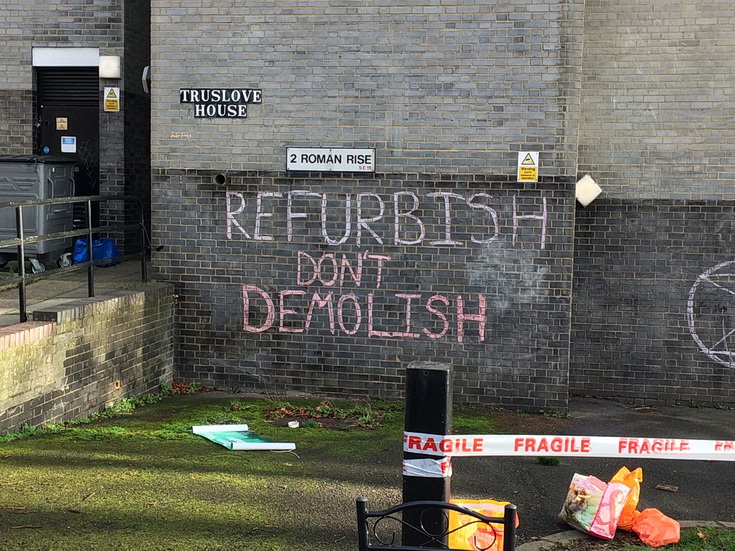 Campaigners set up camp to stop Lambeth demolishing Truslove House 