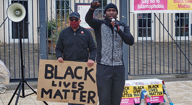 In photos: Campaigners Takes The Knee in support of George Floyd, Windrush Square, Brixton, Weds 10th June 2020