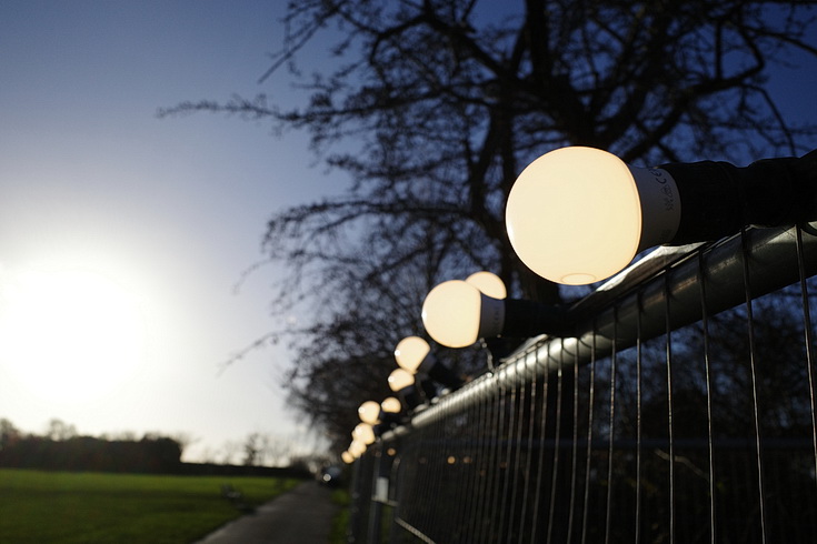 Shadows, a low sun and an empty fairground: Brockwell Park, Dec 2020