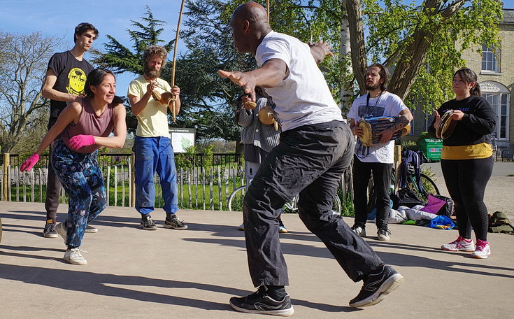 In photos: Capoeira and Morris dancing in Brockwell Park, south London