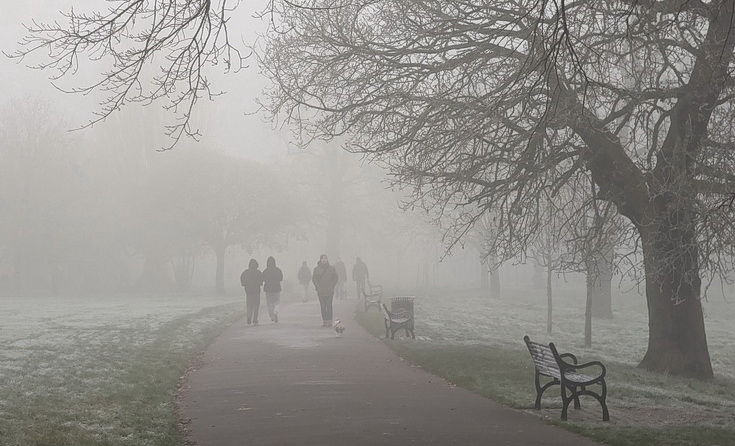 In photos: an icy fog over Brockwell Park, Sunday 11th Dec 2022