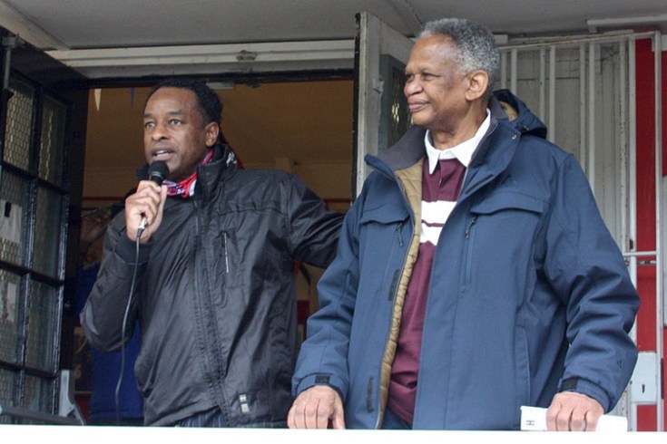 Peckham Town unveil their BLM banner before defeating Stansfeld 5-0 - photo special, 10th Oct 2020