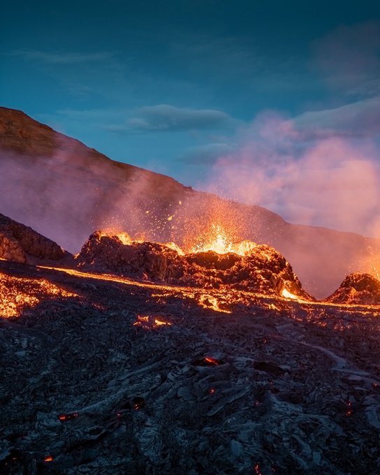 volcanic eruption in Iceland