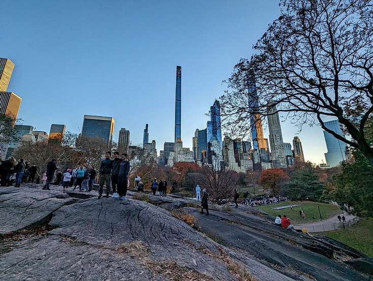 In photos: ice skating, autumnal shades and shadows, Central Park, New York