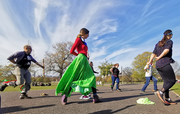 In photos: Capoeira and Morris dancing in Brockwell Park, south London