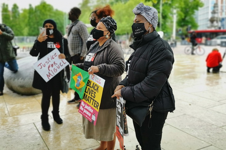 In photos: #TakeTheKnee for George Floyd - One Year On, Windrush Square, Brixton