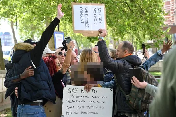 The anti-lockdown protest had about 20 participants