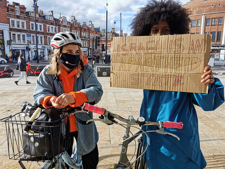 Palestine Solidarity protest in Brixton's Windrush Square - in photos