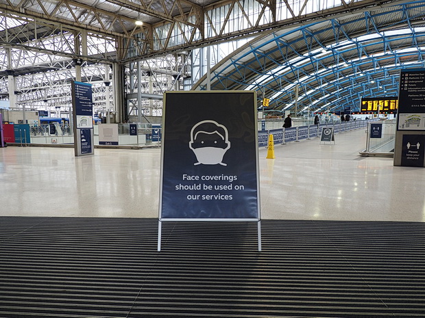 The eerie emptiness of Waterloo station in rush hour lockdown, 5.30pm, Thurs 4th June 2020