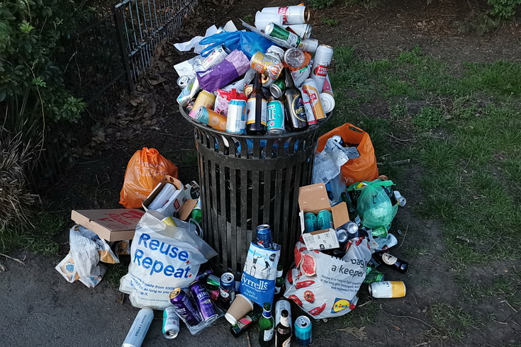 In photos: the delicately stacked beer bottle bins in Brockwell Park