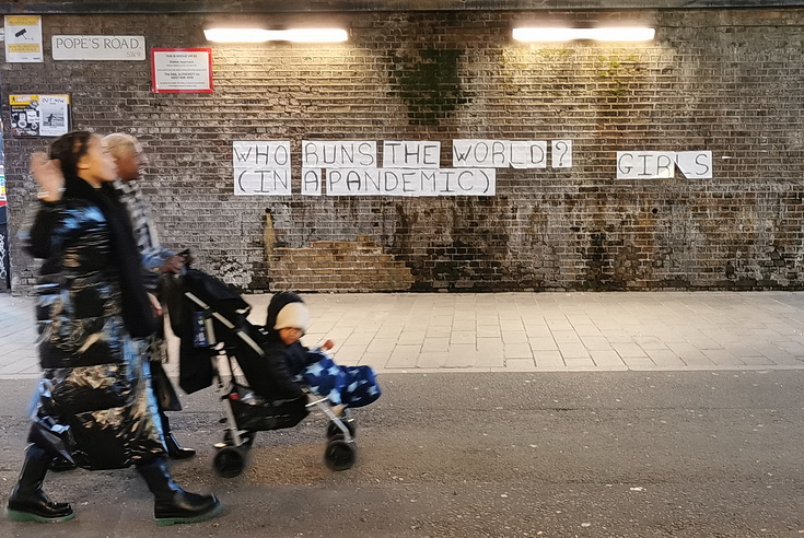 In photos: Feminist Collages post up messages around Brixton