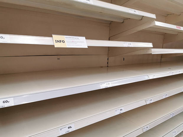 In photos: Sainsbury's Brixton Superstore picked clean by panic buying vultures, 18th March 2020