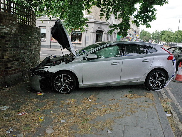 In photos: Coldharbour Lane crunched car goes into its second week of residence, June 2018