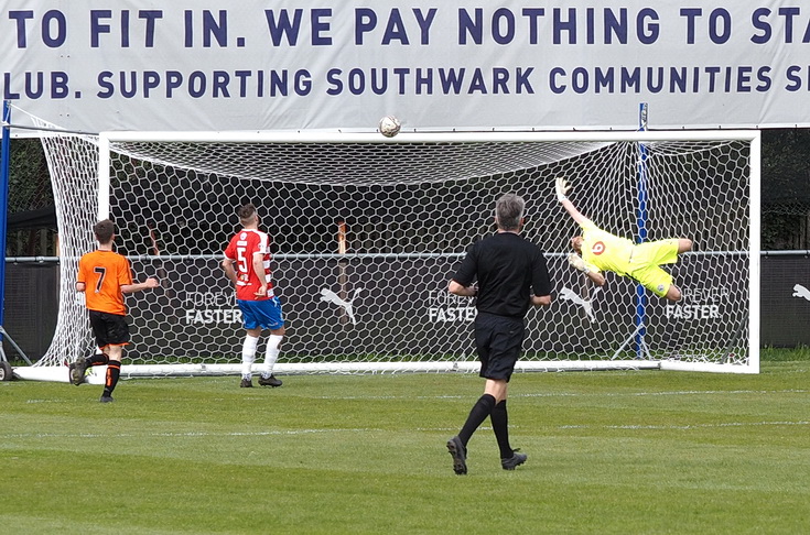 In photos: Peckham Town flattened four-nil by forceful Fleetdown FC, Mon 1st May 2023