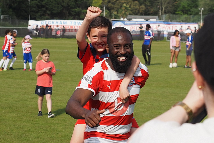 In photos: Record breaking crowd watches Peckham Town's last home game of the season, Sat 11th May 2024