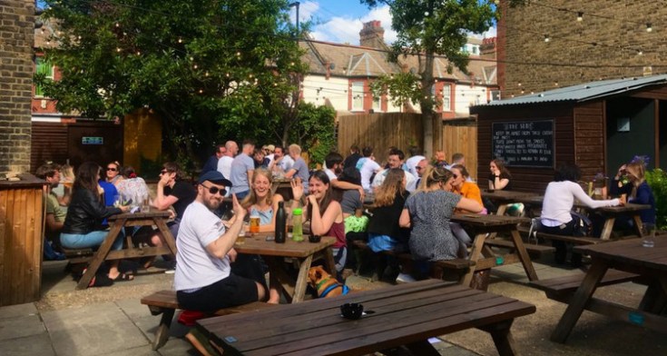 The Sun of Camberwell implores you to enjoy their beer garden