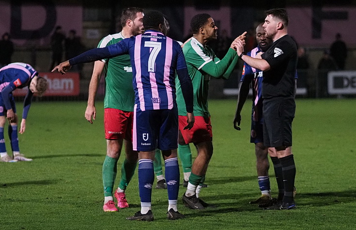 In photos: Dulwich Hamlet crash out of the London Senior Cup at the hands of lower league Sporting Bengal, Tues 19th Dec 2023