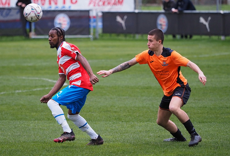 In photos: Peckham Town battle out a 0-0 draw with Fleetdown United, Sat 17th Feb 2024