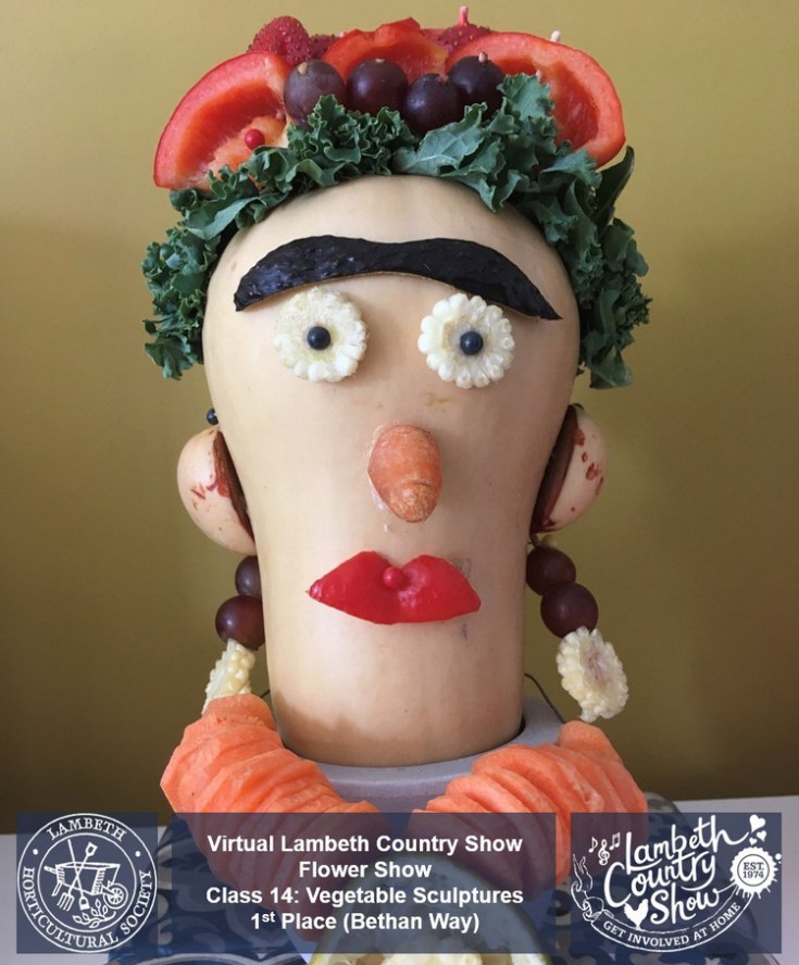 The winners are announced for the Lambeth Country Show Vegetable Sculpture Competition, 2020