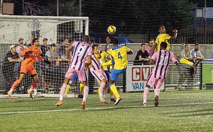 In photos: Dulwich Hamlet out of the FA Cup after lamentable performance at Haringey Borough, Tues 5th Sept 2023