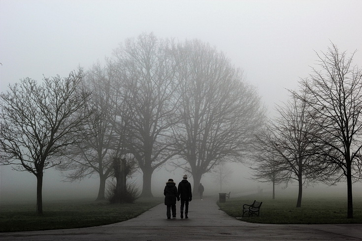 In photos: Brockwell Park immersed in a winter fog, Jan 2022