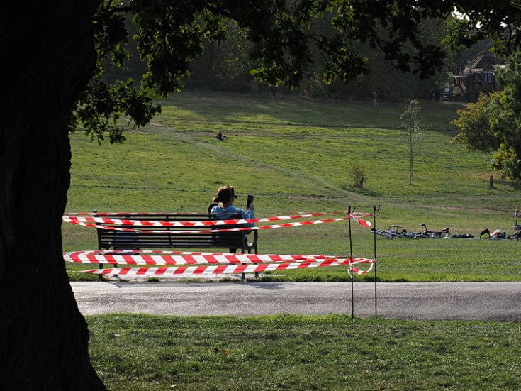 Brockwell park just before the new Covid-19 restrictions were implemented, Sept 2020