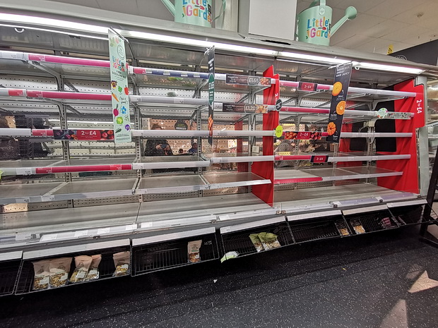 In photos: Brixton panic buying - Iceland stripped clean, low stocks in M&S, 19th March 2020