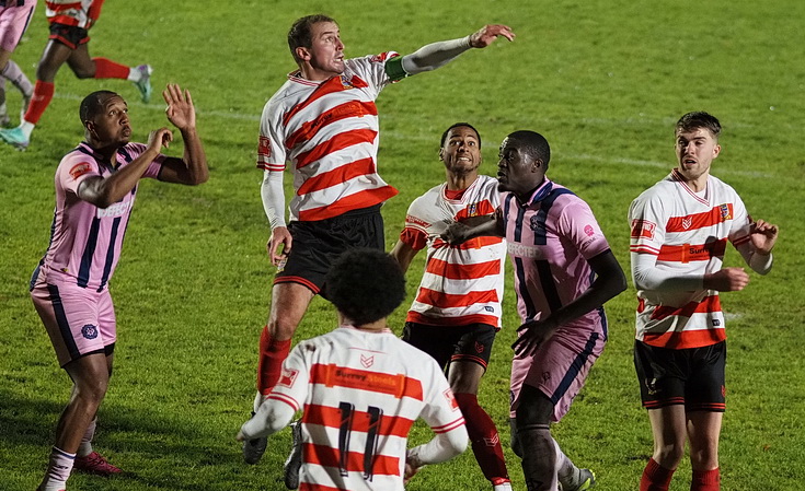 In photos: Dulwich Hamlet dumped out of the Velocity Cup by struggling Kingstonians FC, Tues 7th Nov 2023