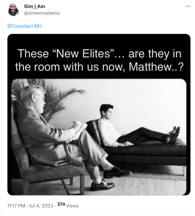 Psychiatrist: ''These “New Elites”... are they in the room with us now, Matthew..?''