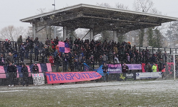 Dulwich Hamlet thump 3 past Worthing in snow-bound exile, Sunday 18th March 2018